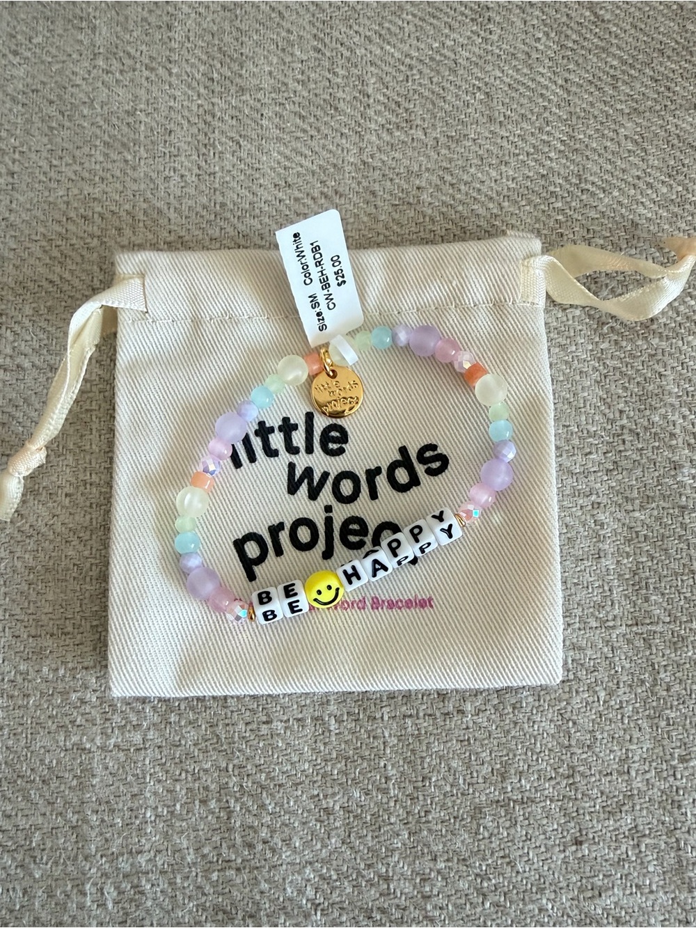 Little Words Project Be Happy Bracelet - Size S/M